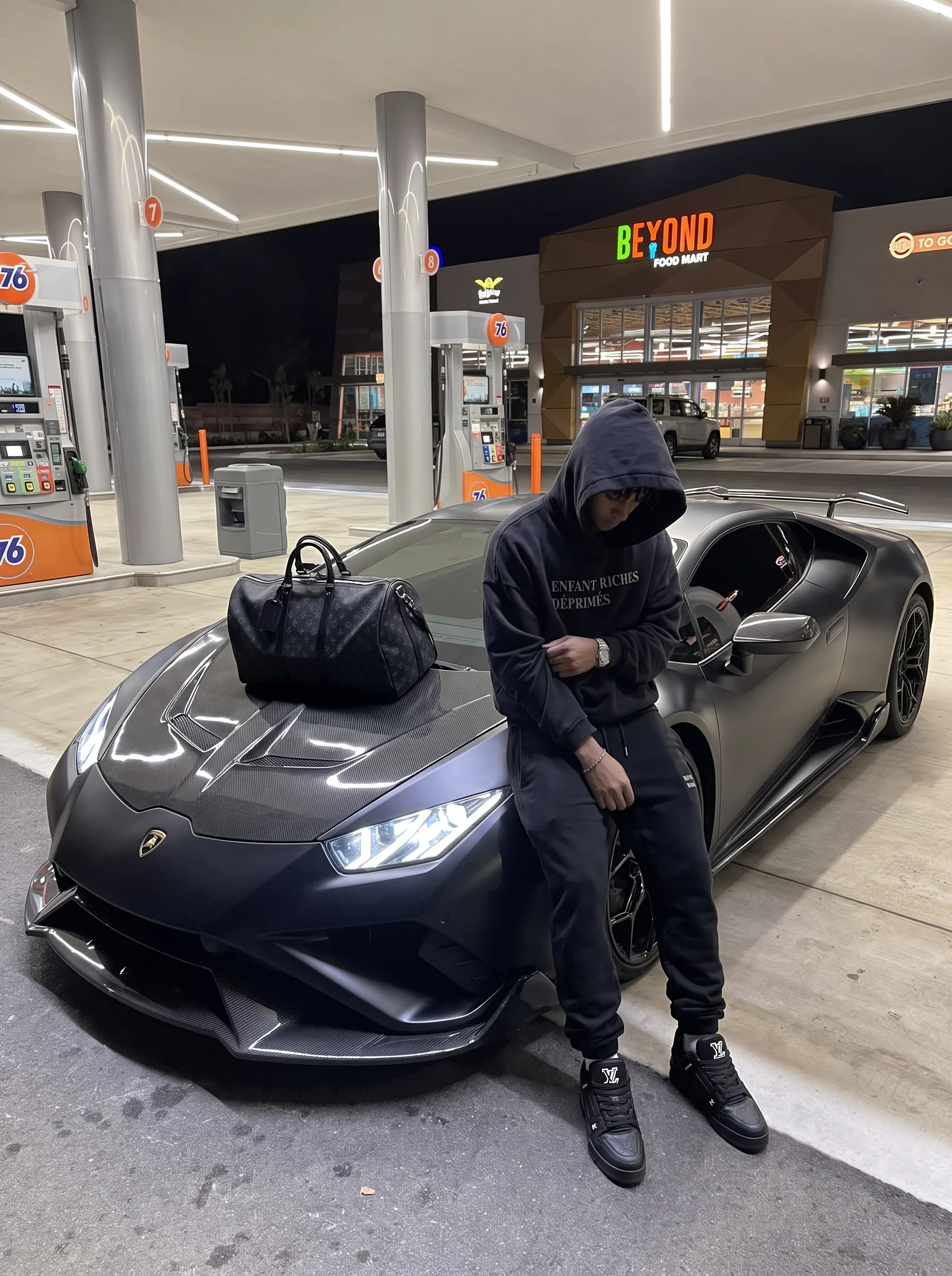 Lifestyle station-service avec Lamborghini